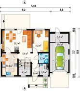 Стильный загородный дом с пятью красивыми комнатами