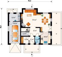 Двухэтажный дом с просторной верандой