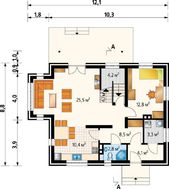 Двухэтажный стильный особняк приятного вида