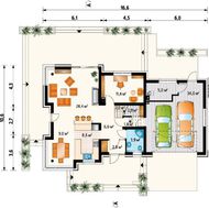Двухэтажное помпезное строение с просторным гаражом