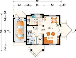 Архитектурный проект замечательного дома-таунхауса с площадью 150 m²