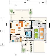 Оригинальная загородная вилла с квадратными эркерами