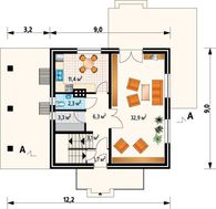 Проект замечательного коттеджа с пятью комнатами и гаражом