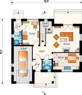 Приятного вида загородный особняк с гаражом