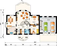 Проект элегантного дома с шестью спальнями