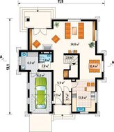 Примечательный проект коттеджа более 200 m²