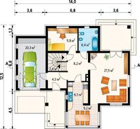 Архитектурный проект комфортабельного коттеджа с площадью 207 m²