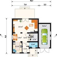 Элегантная усадьба 11 на 10 метров с двумя этажами