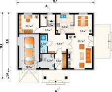 Стильный коттедж с красивыми балконами и небольшим крыльцом