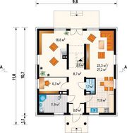 Небольшой и просторный загородный домик с шестью спальнями