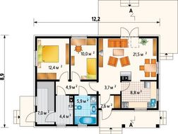 Проект комфортабельного дома для небольшой семьи