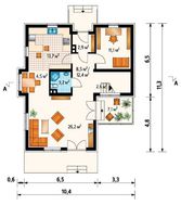 Проект оригинального дома с площадью 150 m²