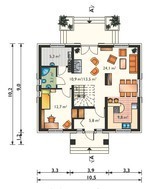 Благородного вида строение на два этажа