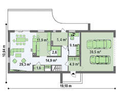 Проект современного коттеджа простой планировки