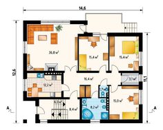 Архитектурный проект стильной виллы с площадью 400 m²