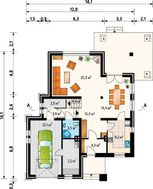 Архитектурный проект большого коттеджа с практичной планировкой