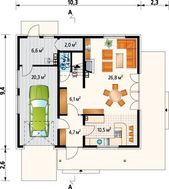 Архитектурный проект небольшого коттеджа с лаконичным дизайном