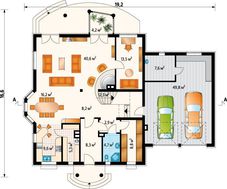 Оригинальная загородная вилла с террасой и мансардой
