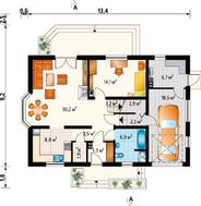 Элегантная загородная усадьба с эркером и большой террасой