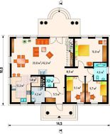Красивый загородный дом с мансардным этажом и шестью комнатами
