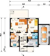 Компактный загородный дом с размерами 10 на 12 м
