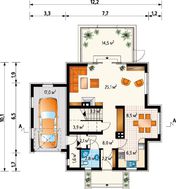 Стильный загородный коттедж с большой крытой верандой