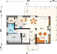Стильный загородный коттедж с большой и светлой террасой и балконом