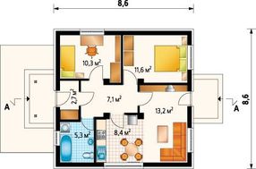 Примечательный проект домика в псевдокитайском стиле