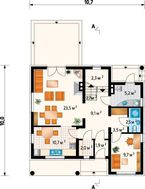 Коттедж с тремя спальнями на мансардном этаже