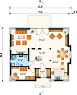 Коттедж с мансардой в традиционном стиле площадью 170 m²