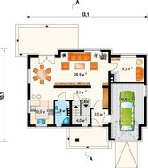 Привлекательный коттедж с гаражом, кабинетом и  тремя спальнями