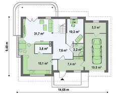 Проект недорогого дома с дополнительной спальней