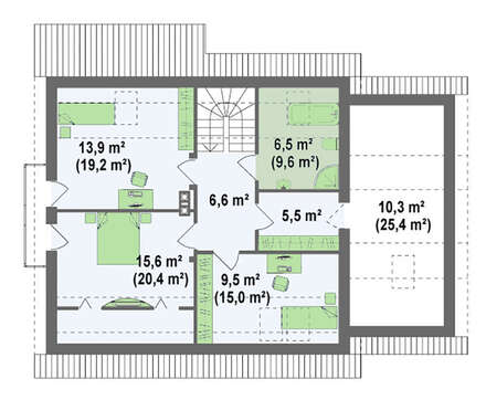 Проект недорогого дома с дополнительной спальней