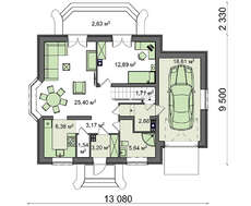Торжественный особняк с красивой гостиной