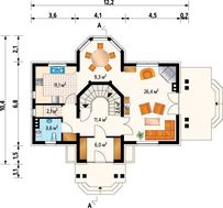 Изящный жилой дом с ажурными балконами