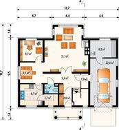 Мансардный красивый дом с необычными окошками