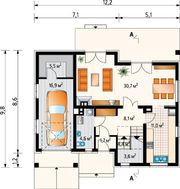 Двухэтажный особняк в бежевых тонах