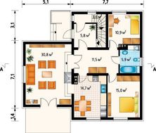 Красочное строение для проживания большой семьи