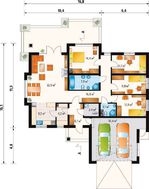 Просторный одноэтажный коттедж