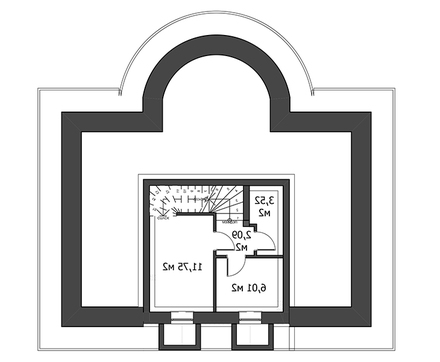 Красивый жилой дом с полукруглой гостиной