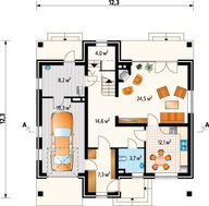 Презентабельный коттедж с панорамными окнами