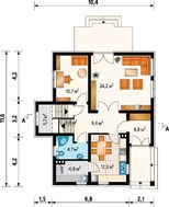 Проект живописного двухэтажного коттеджа мансардного типа