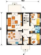 Интересный особняк с просторной зоной для проведения общего времени