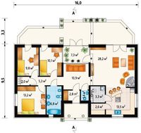 Красивый проект для строительства дома для узкого участка