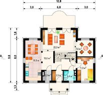 Уникальный проект двухэтажного особняка с цокольным этажом