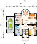 Красивый двухэтажный коттедж с эркером