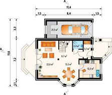 Красивый жилой дом, декорированный деревом