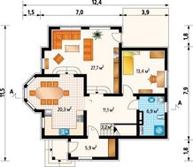 Солнечный дом в два этажа