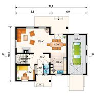 Проект привлекательного особняка с гаражом и цокольным этажом