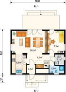 Великолепный дом с яркой крышей и желтыми стенами